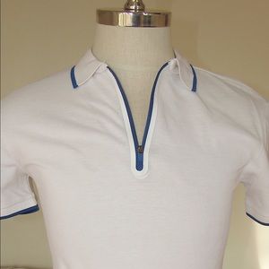 WHITE POLO WITH COLOR-CONTRAST!